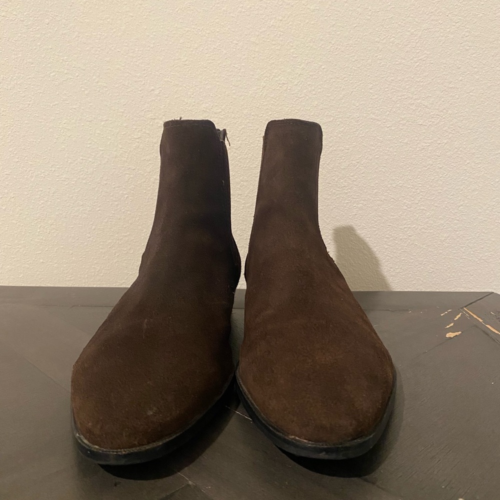 Topman Brown Chukka Boots Suede Minimalist Design